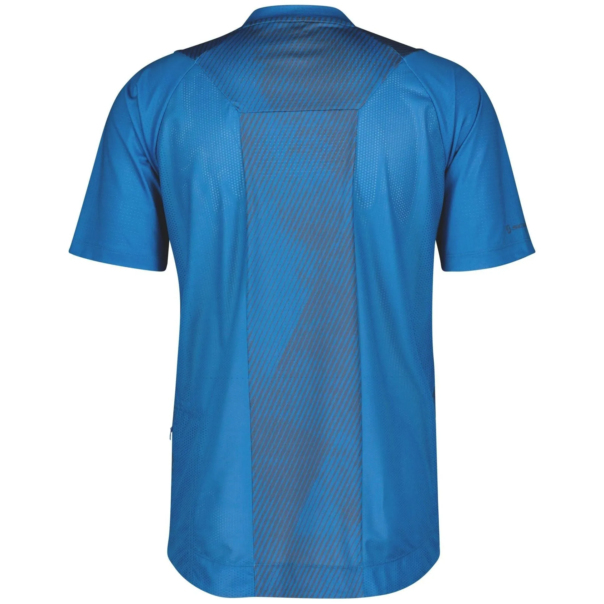 Scott Trail Vertic Zip Short Sleeve Mens Cycling Jersey - Blue Simple and Cozy Comfortable All Day Wear