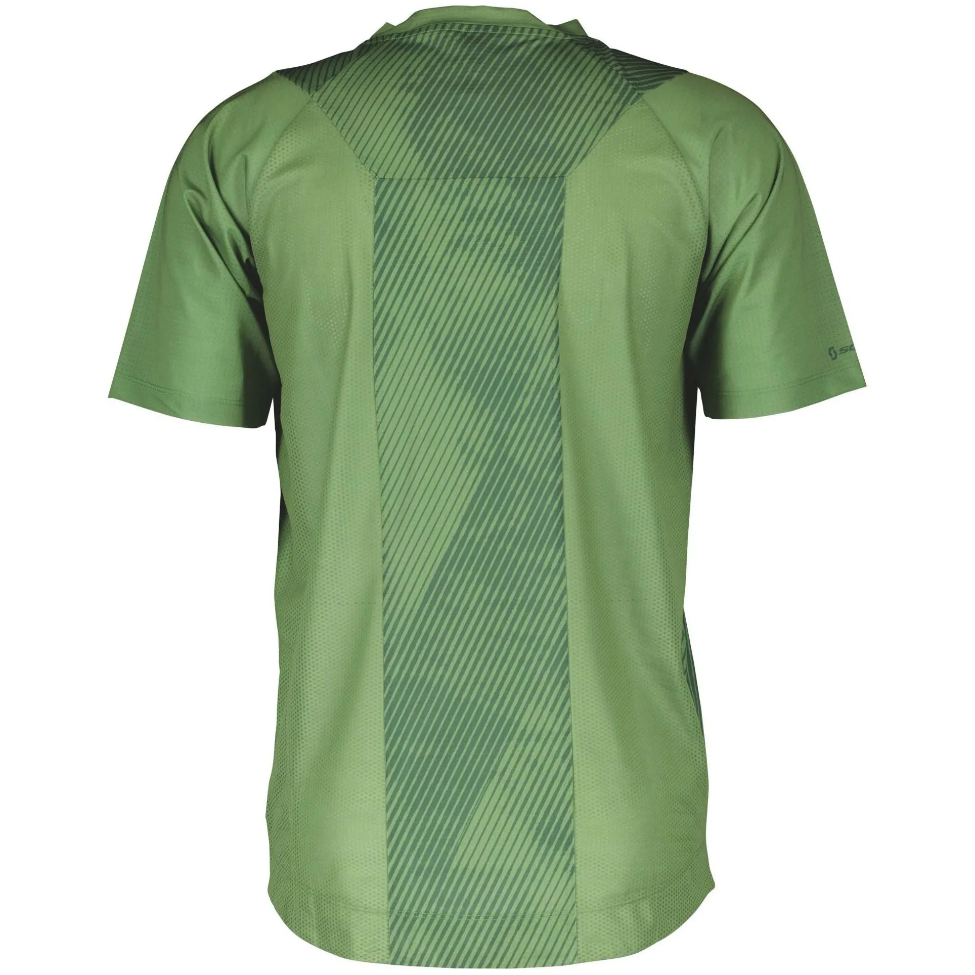 Relaxed fit style Scott Trail Vertic Zip Short Sleeve Mens Cycling Jersey - Green
