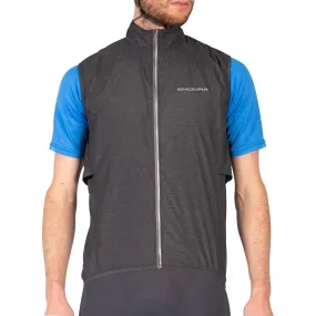 Mesh Backed Hood All Day Use Endura Pakagilet Mens Cycling Gilet - Black