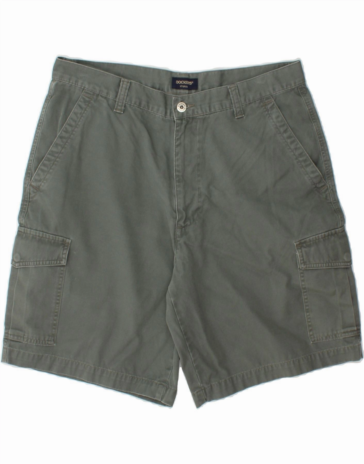 DOCKERS Mens Cargo Shorts W30 Medium  Grey Cotton Stretchable Fit No Cling