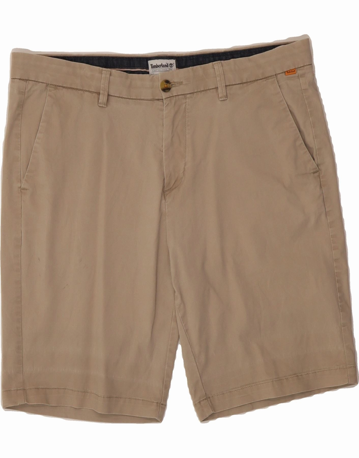 TIMBERLAND Mens Chino Shorts W36 Large Beige Cotton Classic Appeal