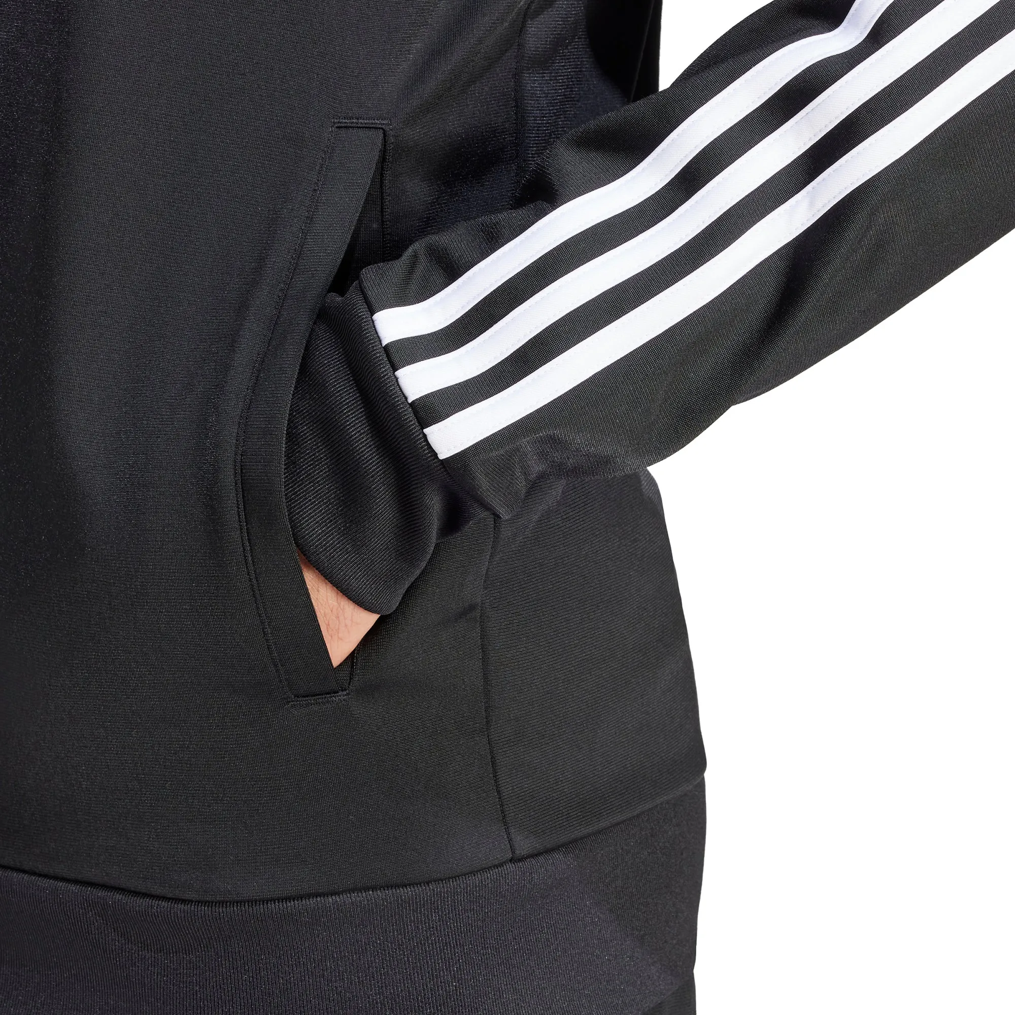 adidas Essentials Warm Up 3 Stripes Mens Track Jacket - Black suitable for work commutes