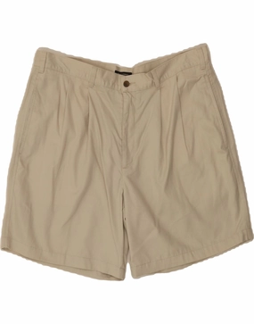 Stay Cool RollUpFasten DOCKERS Mens Khakis Pegged Chino Shorts W38 XL Off White Cotton