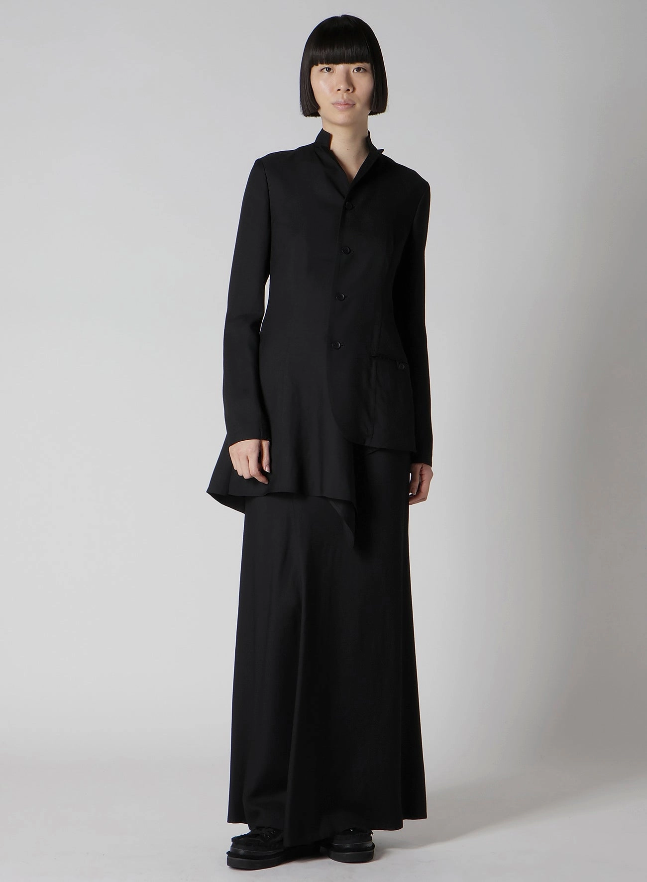 Comfy Vibes Tough Wear VISCOSE TWILL DIAGONAL CUTTING LONG SKIRT