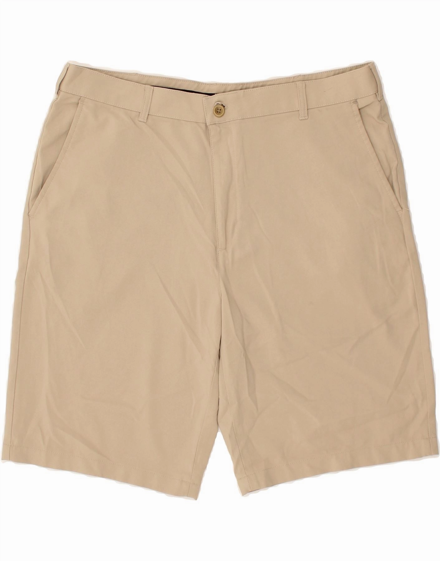 Anorak IZOD Mens Chino Shorts W38 XL Beige Polyester