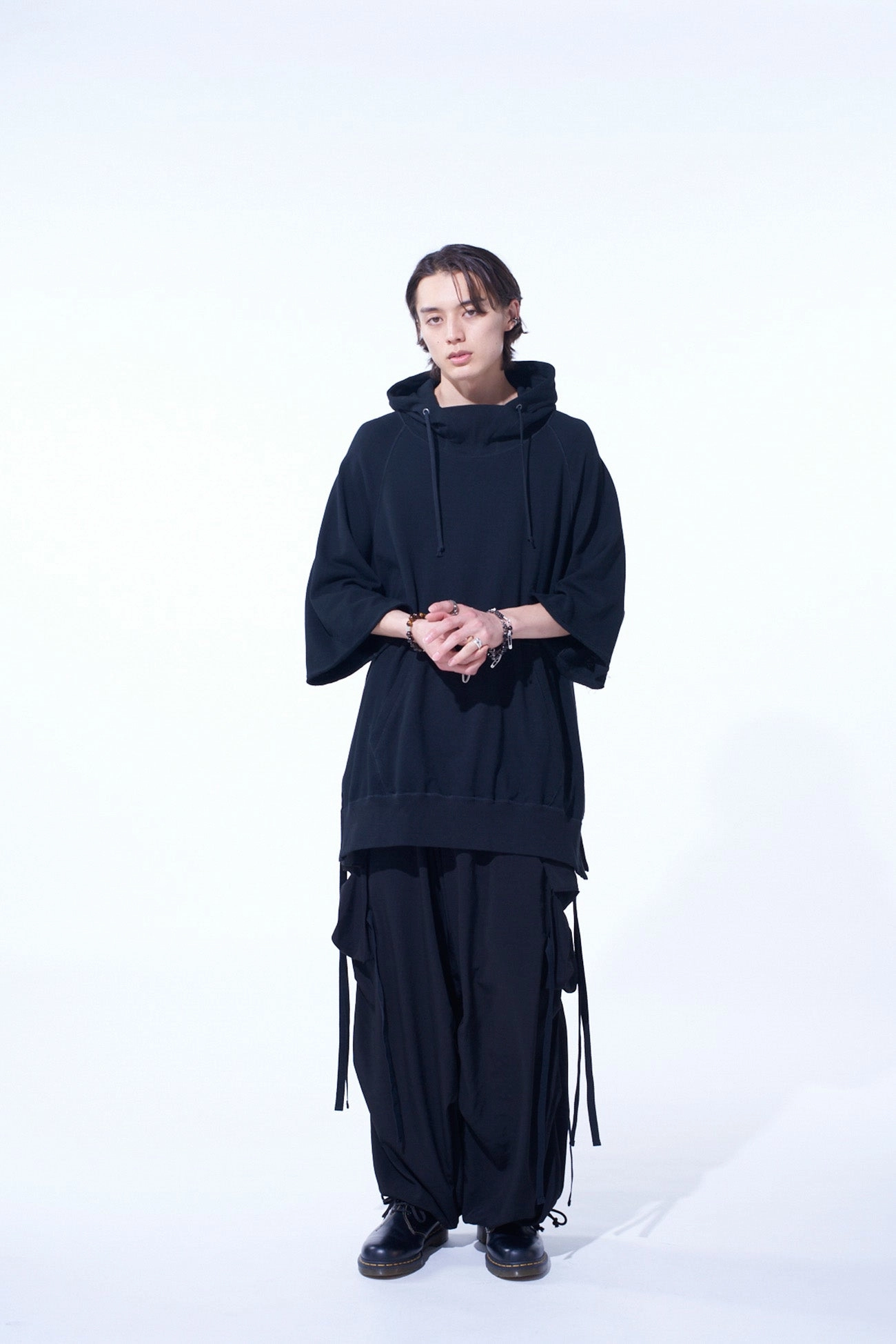 CREPE de CHINE ARMY TECHNO PANTS Practical Fit Unrestricted Movement