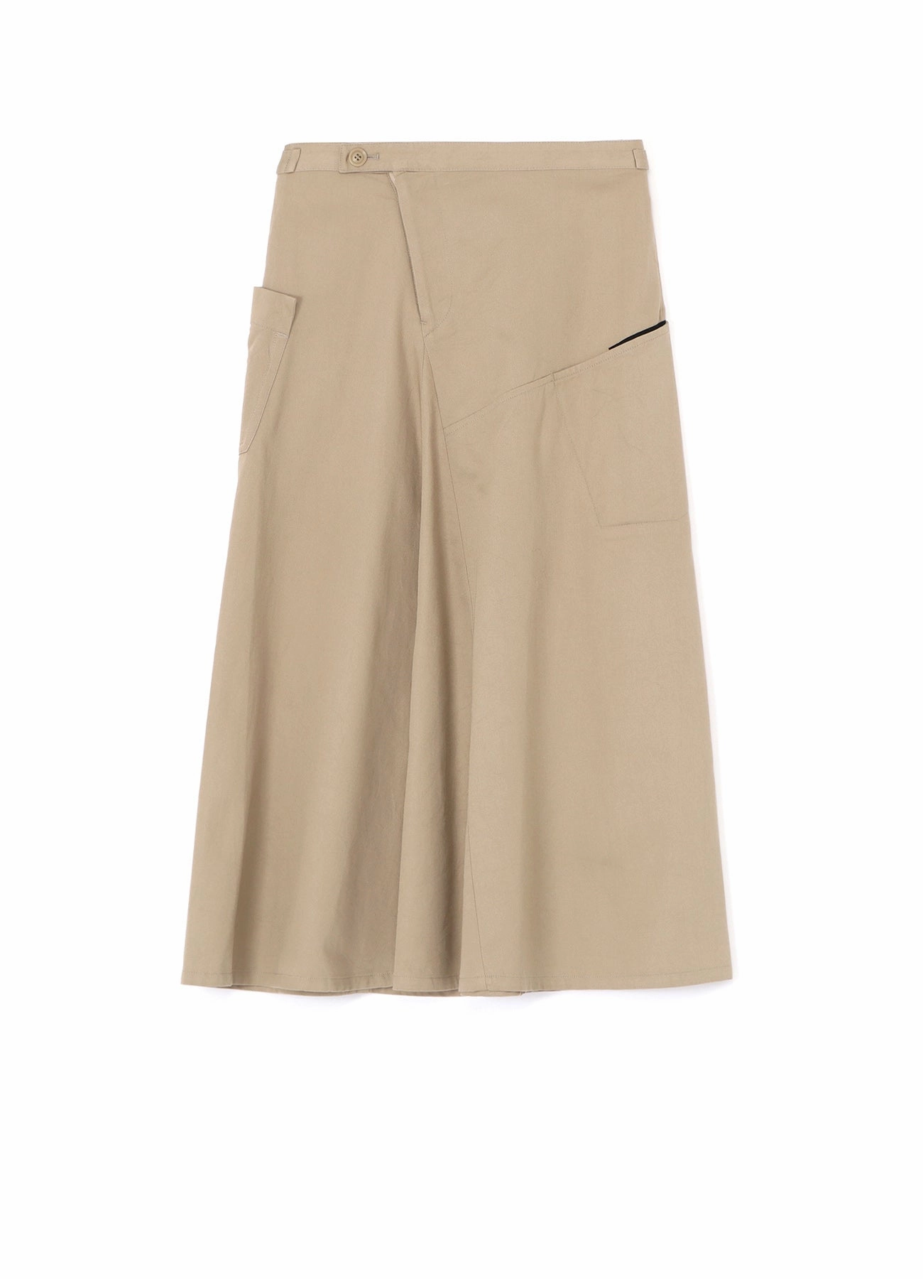 Dressy look High Durability Stitching [Y's BORN PRODUCT] COTTON TWILL FLARE GUSSET FLARE SKIRT