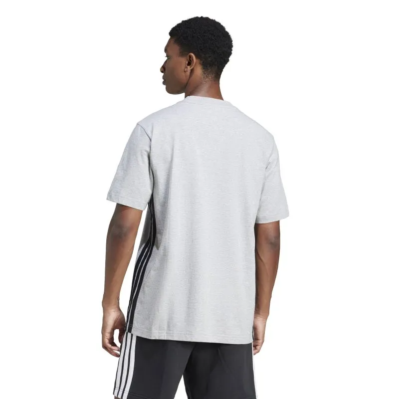 Adidas Mens Essentials 3-Stripes Single Jersey Tee Breathable Material