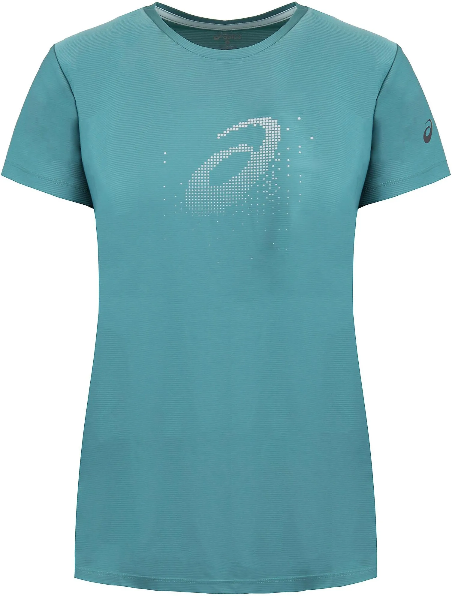 EasyCare Fabric Asics Graphic Short Sleeve Womens Running Top - Green