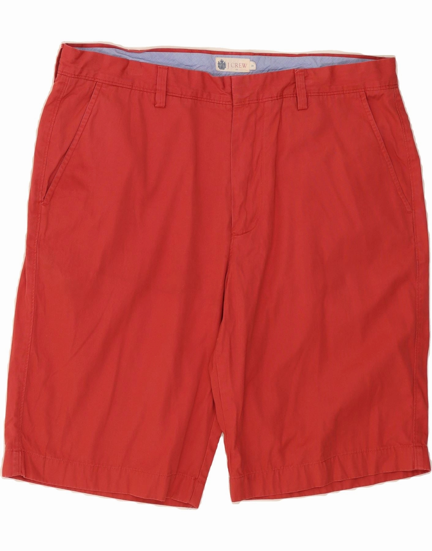 Chill Vibes Daily Wear J. CREW Mens Chino Shorts W35 Large Red Cotton