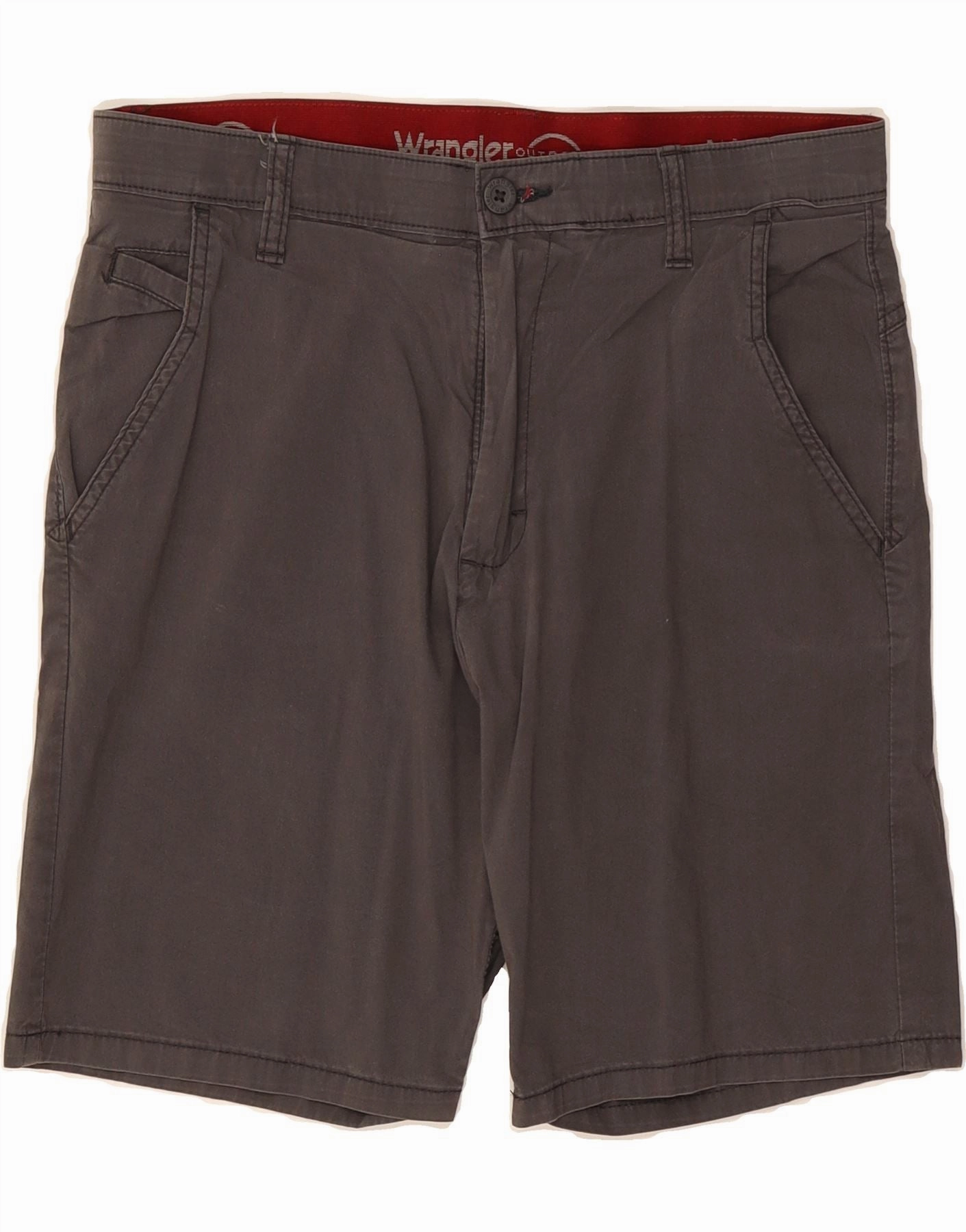 WRANGLER Mens Chino Shorts W32 Medium  Grey Cotton Breathable Cut