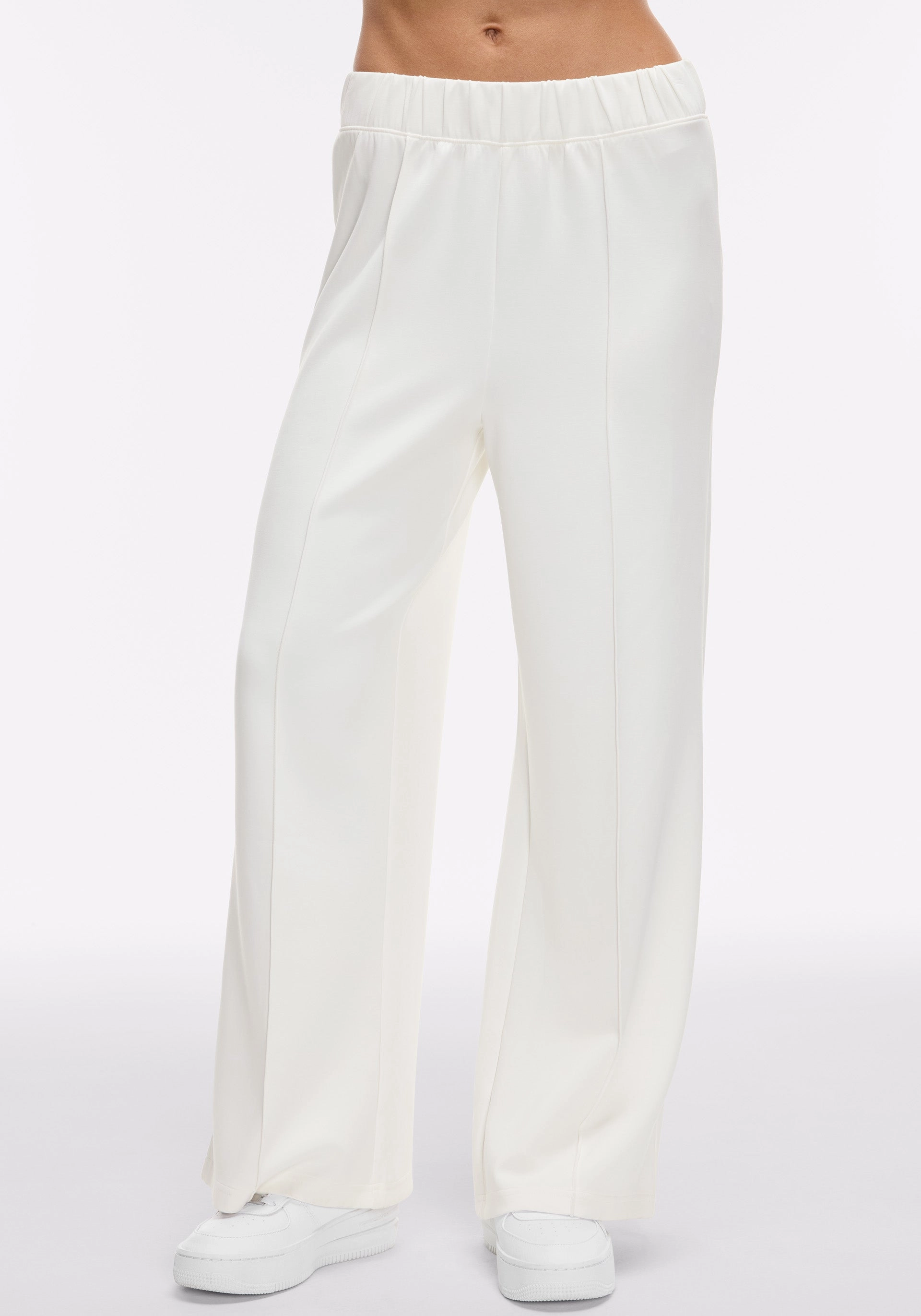 Washed Interlock Pintuck Pant Fashion Forward Weekend Comfort