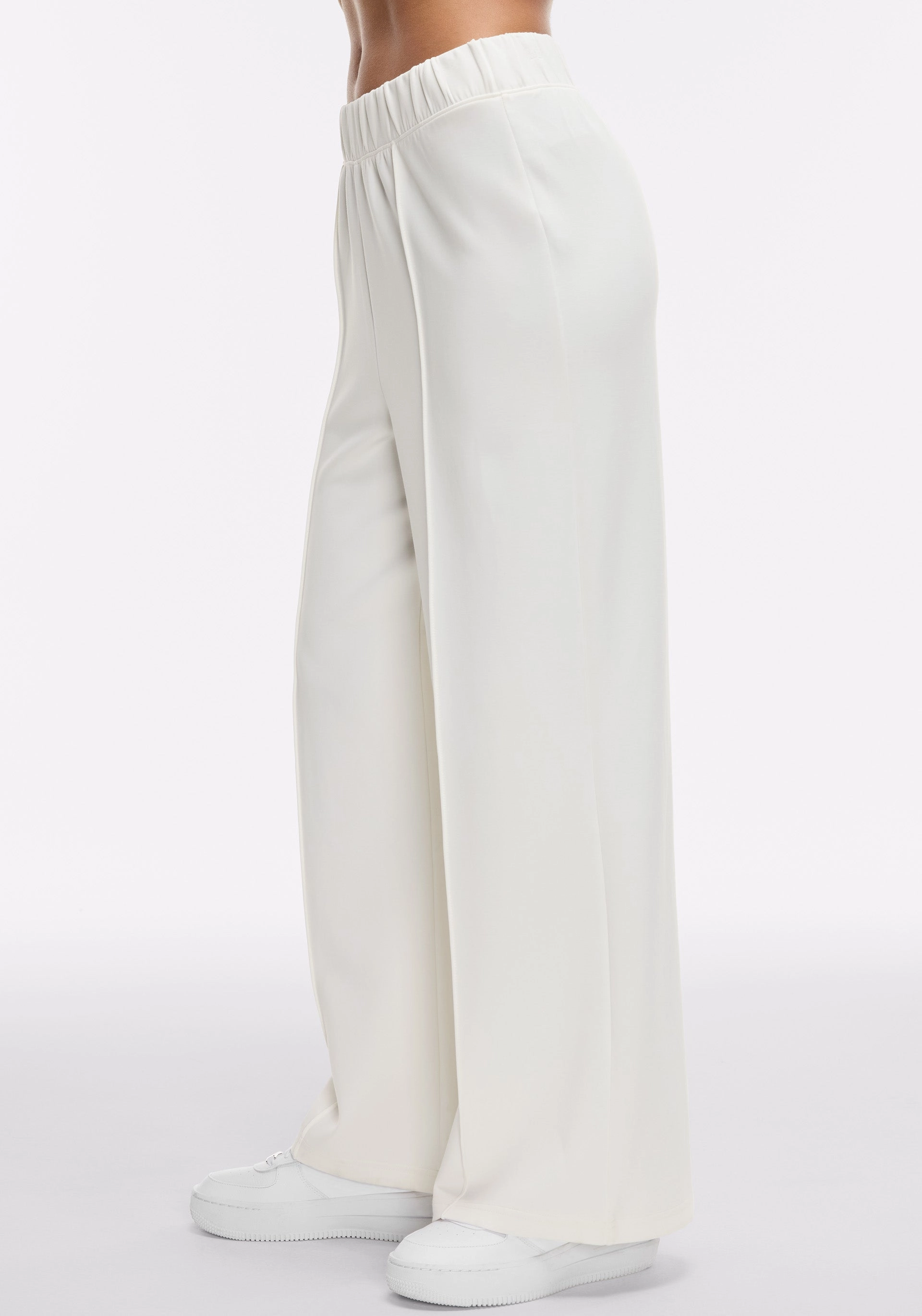 smooth zipper Washed Interlock Pintuck Pant