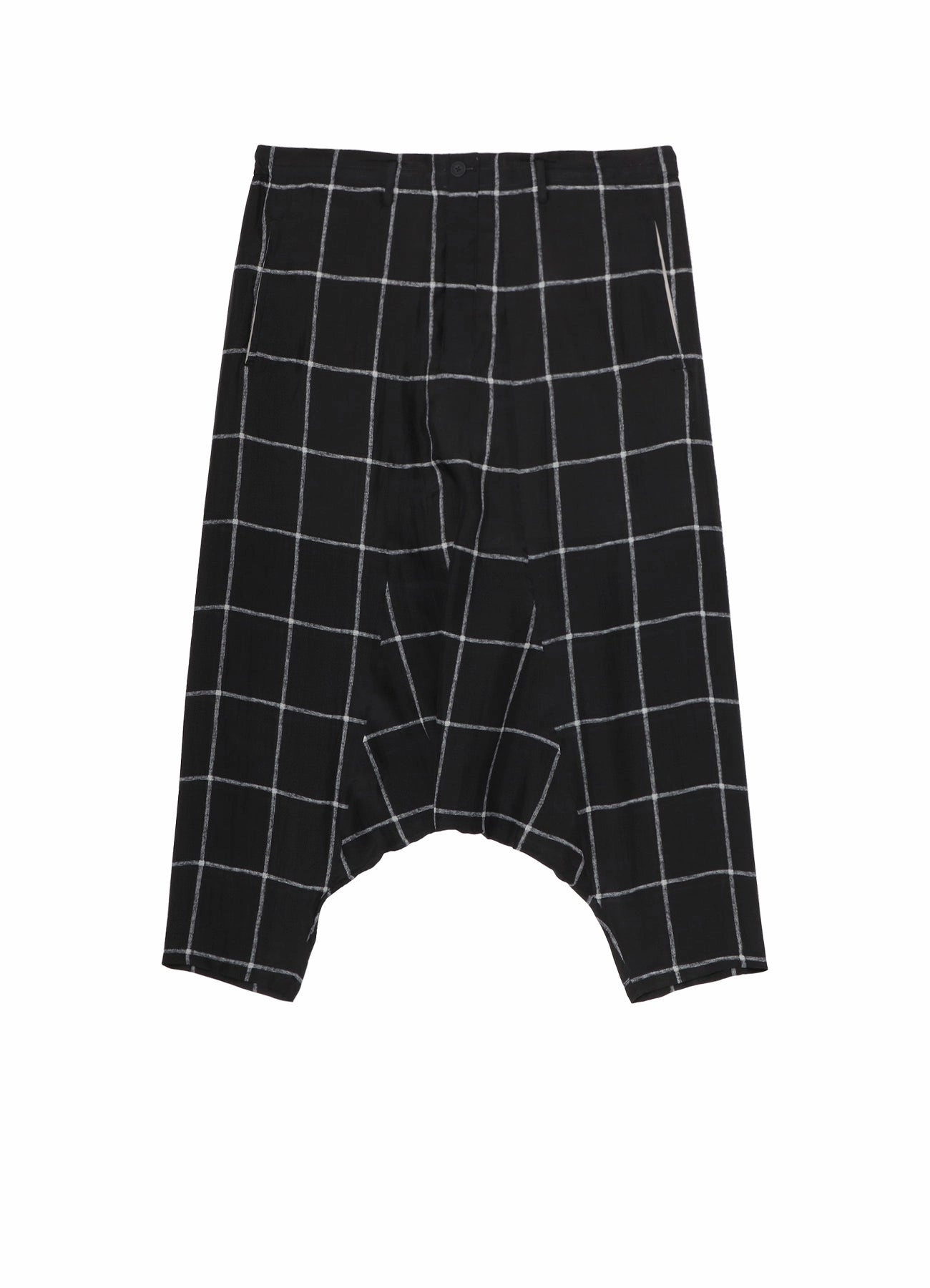 Dynamic Fit SIMPLE CHECK BLACK PLAID SARROUEL PANTS
