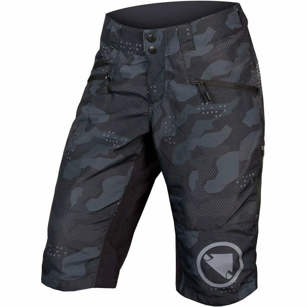 rhinestone accents Endura SingleTrack II Womens Baggy Cycling Shorts - Black Camo