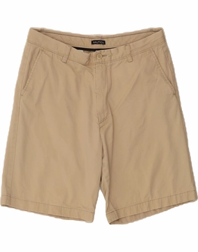 NAUTICA Mens Chino Shorts W36 Large Beige Cotton equestrian wear