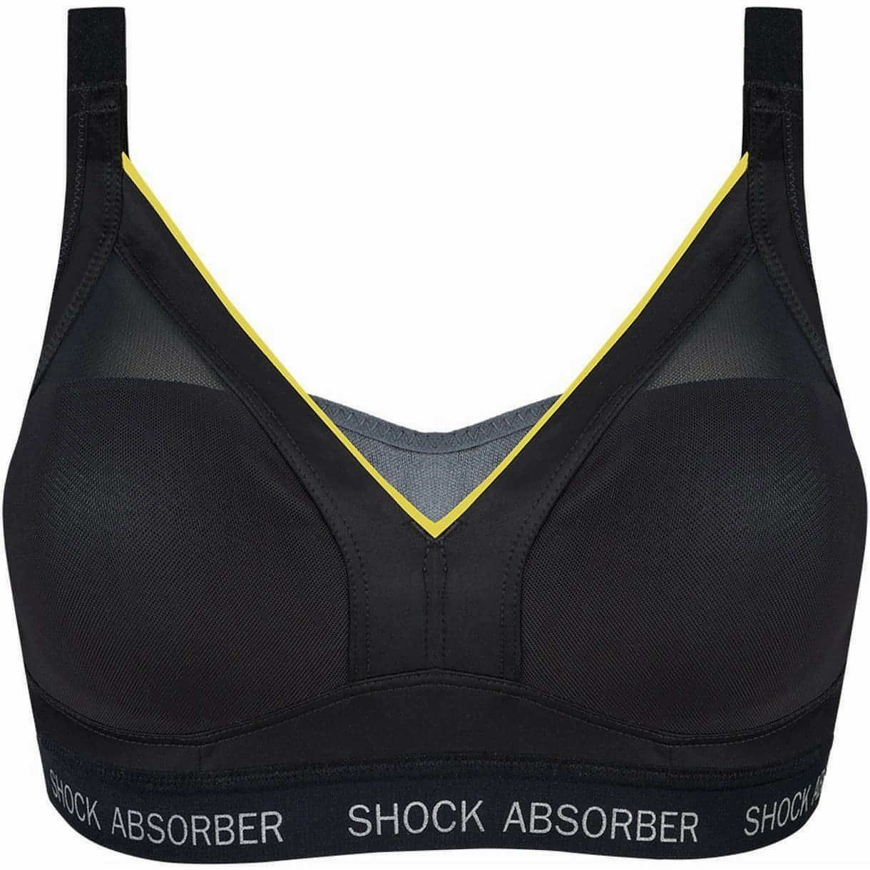 Comfortable Shape Shock Absorber Active Shaped Support Womens Sports Bra - Grey
