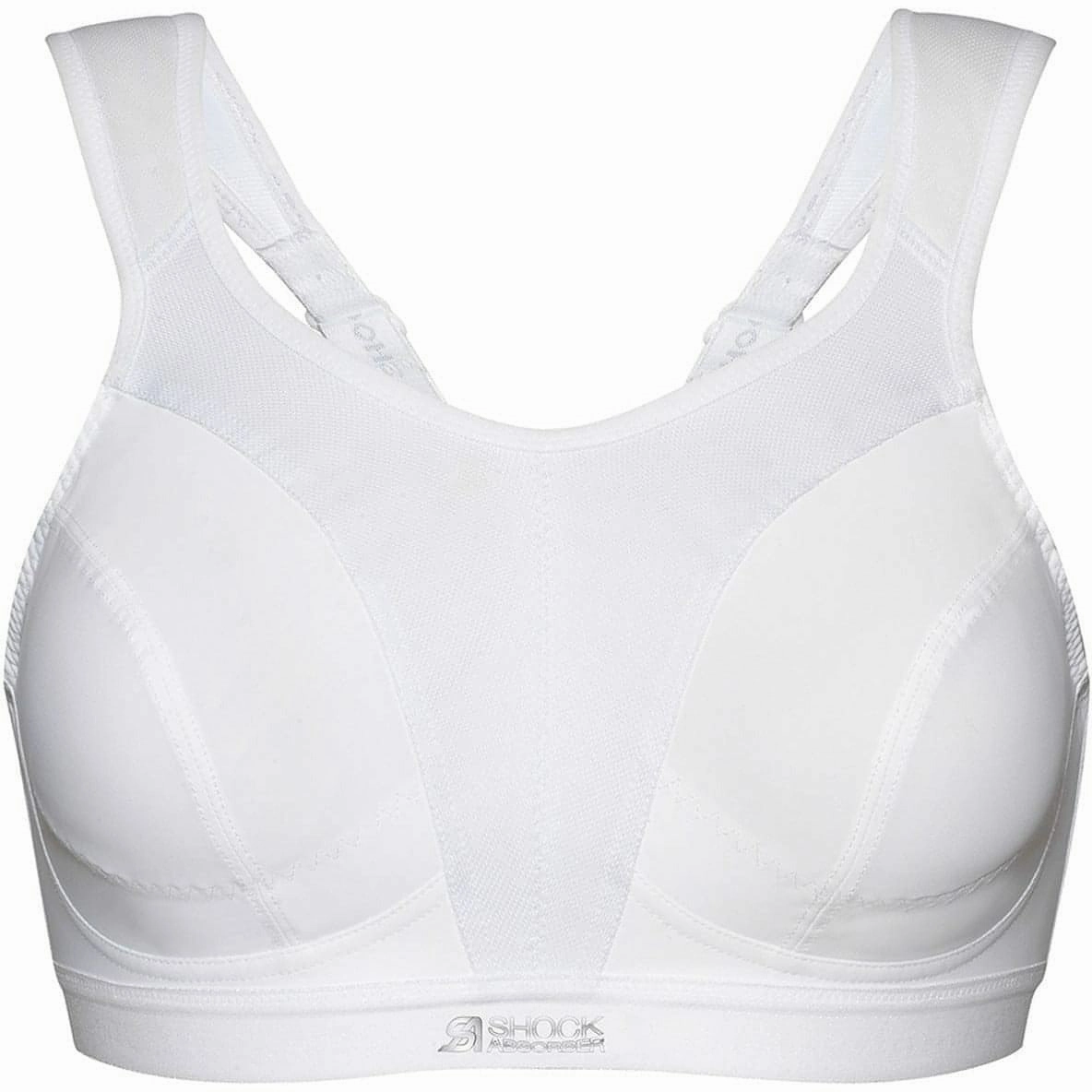 Shock Absorber D  Max Womens Sports Bra - White Soft Microfiber