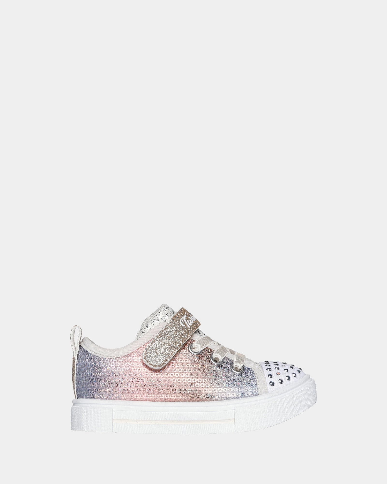 Twinkle Toes Sparks Sequin Flash Infant Silver/Gold Glitter Glossy Finish Ergonomic Shape