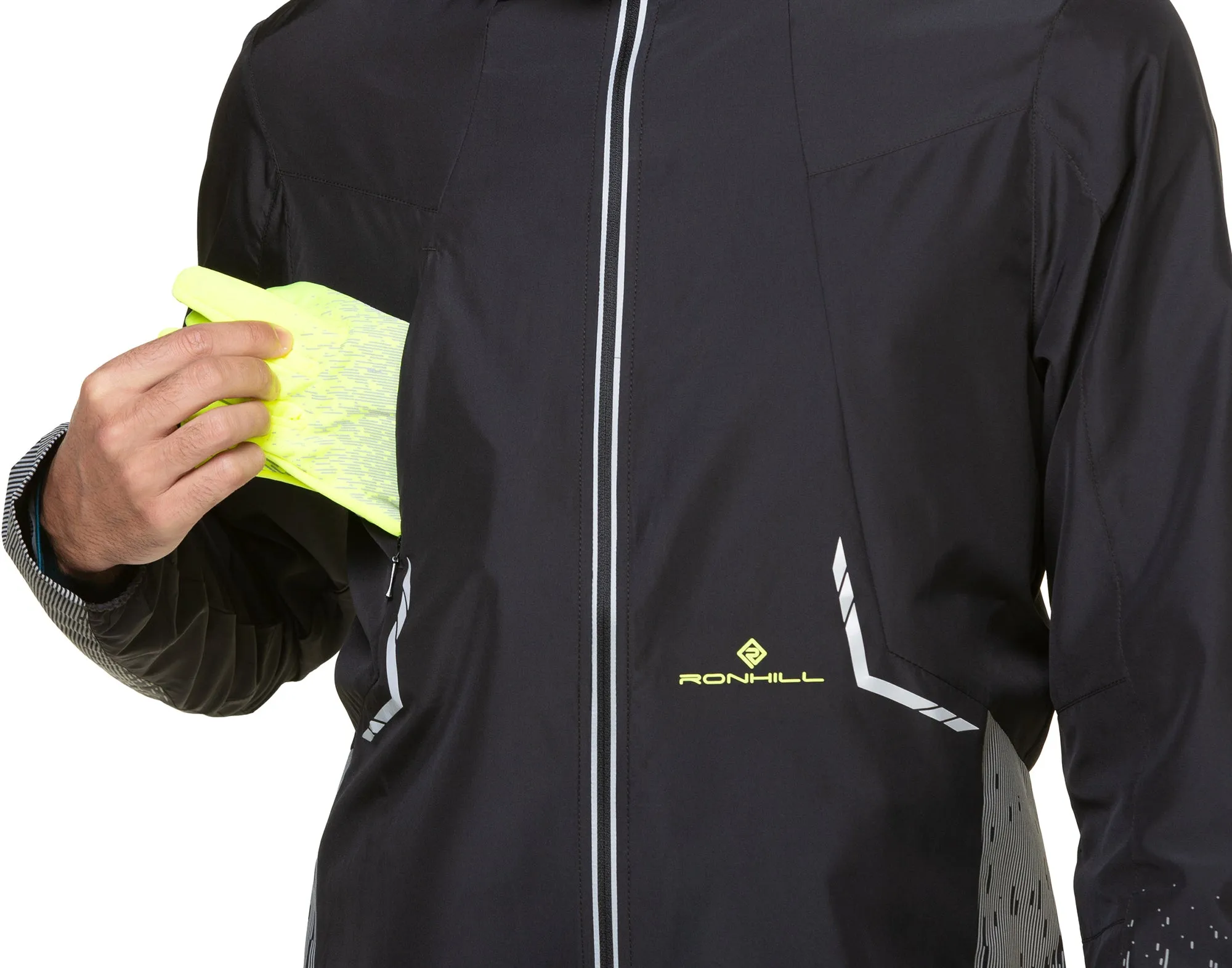 regular Fashion Finish Ronhill Tech Reflect Mens Running Jacket - Black