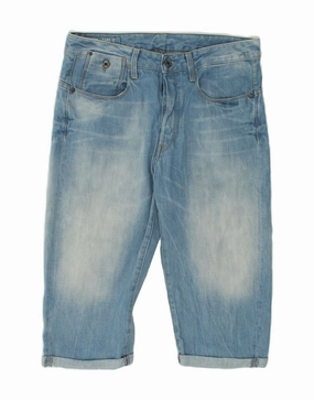 G-STAR Mens Denim Bermuda Shorts W31 L18  Blue Cotton AntiStaticCoating