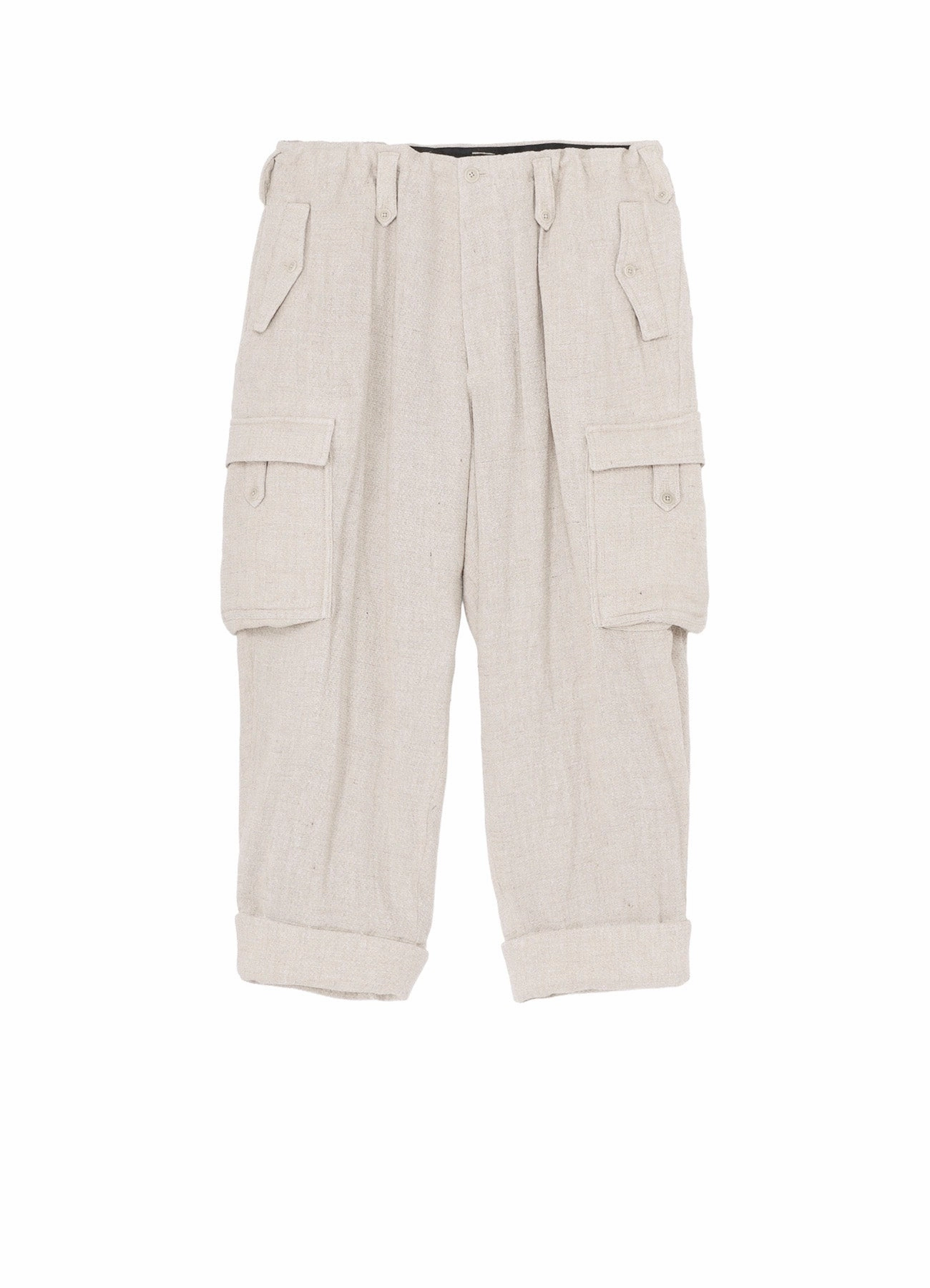 SILK LINEN TWEED GUSSET POCKET PADDED PANTS Urban Edge Classic Cut