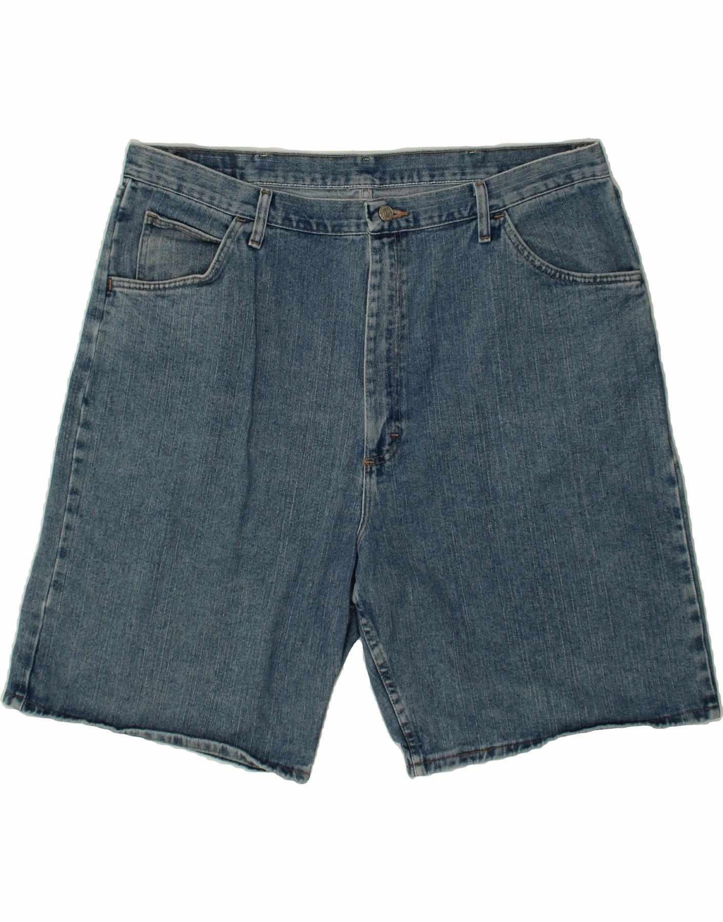 WRANGLER Mens Relaxed Fit Denim Shorts W42 2XL Blue Cotton Stain Release Finish