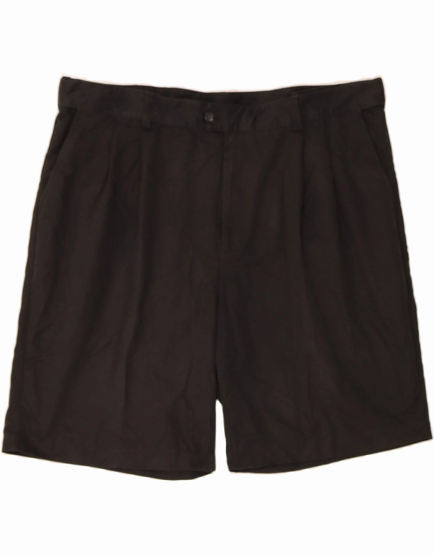 Anti Slip Waistband IZOD Mens Pegged Chino Shorts W42 2XL Black Polyester