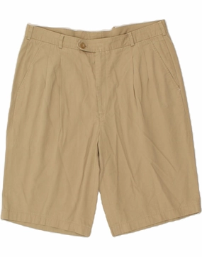 Multi Directional Flex Zones VINTAGE Mens Pegged Chino Shorts IT 50 Large W34  Beige Cotton