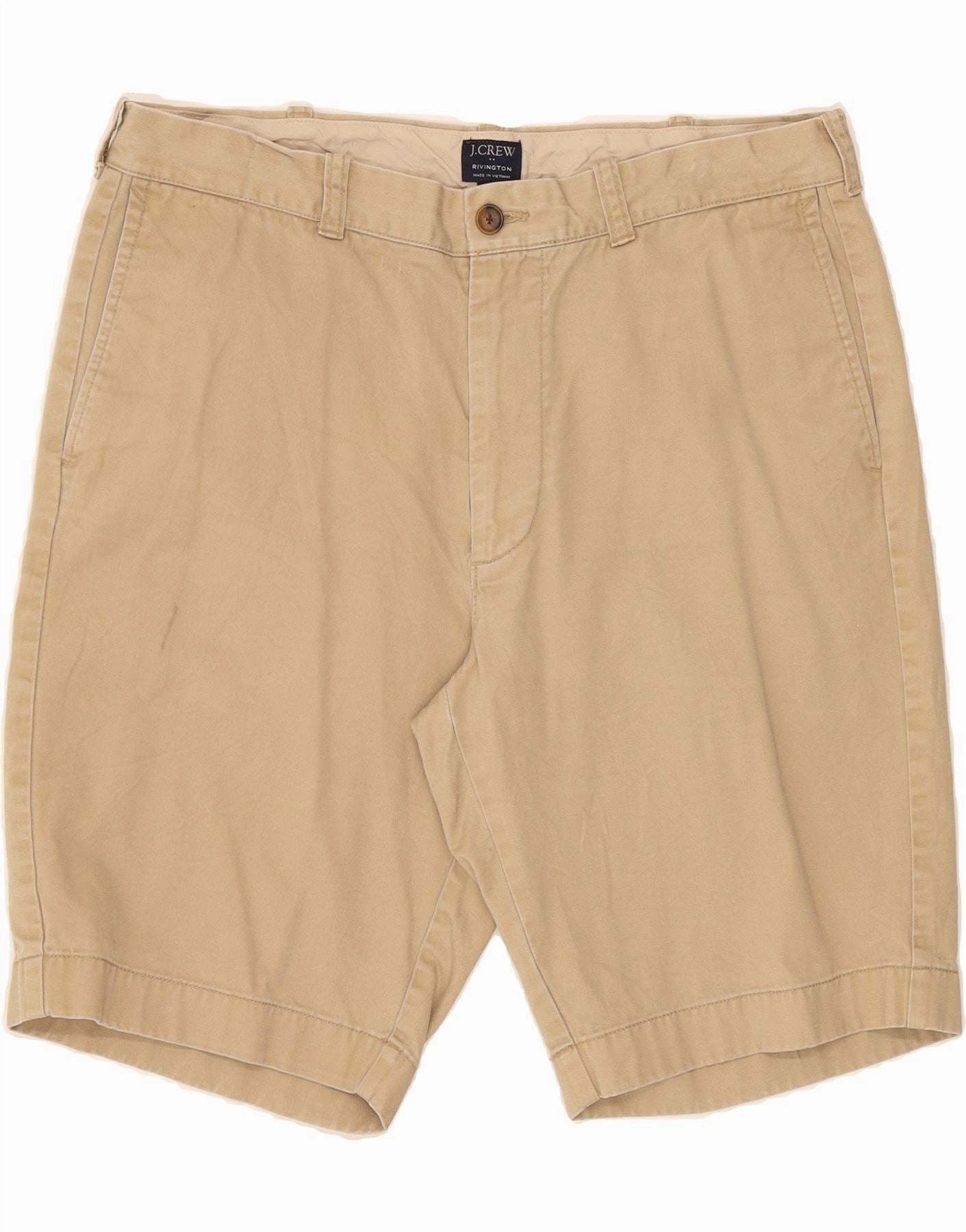 J. CREW Mens Rivington Chino Shorts  W36 Large Beige Cotton Animal Print