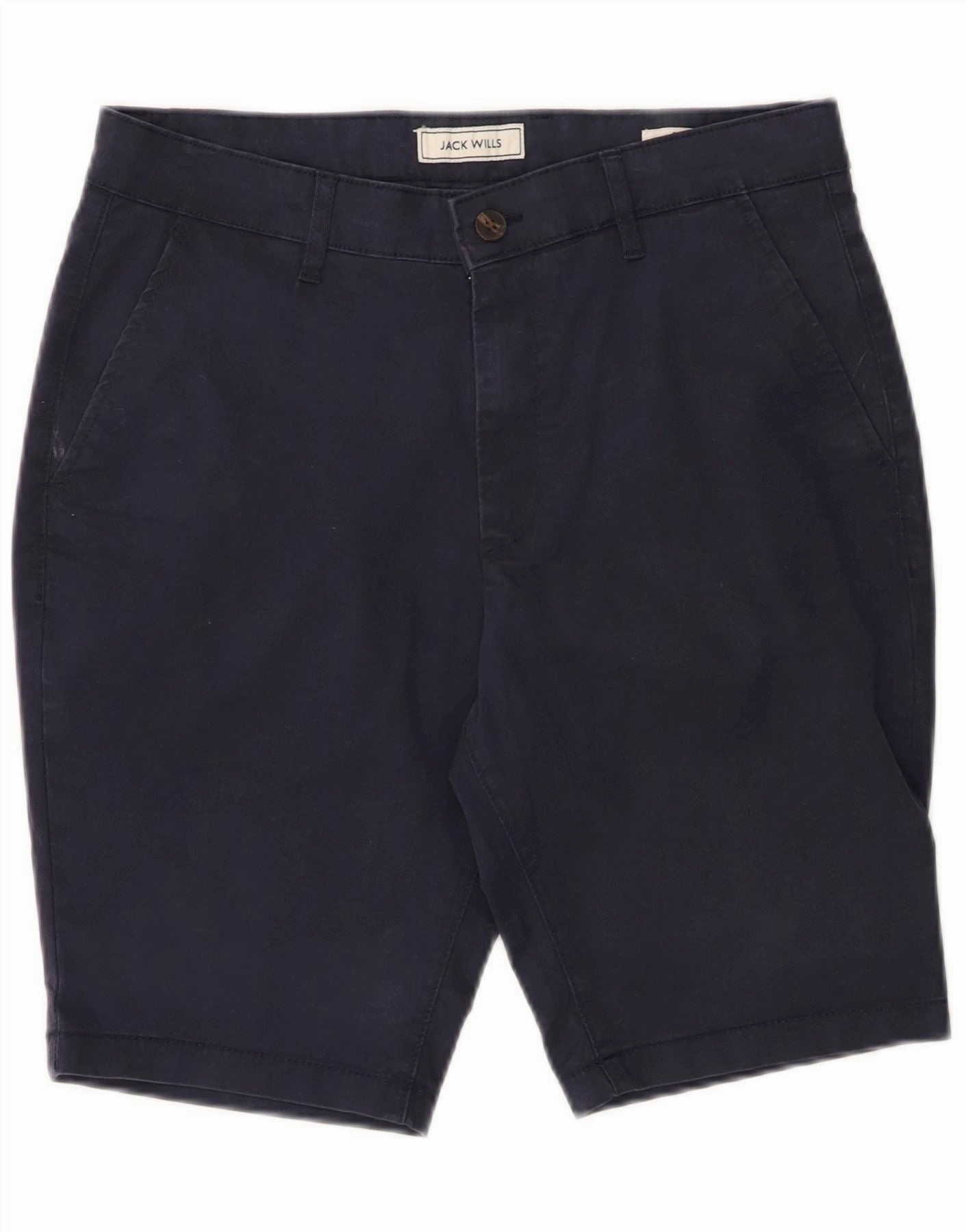 JACK WILLS Mens Chino Shorts W32 Medium Navy Blue Cotton jewelry