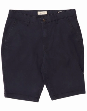 JACK WILLS Mens Chino Shorts W32 Medium Navy Blue Cotton jewelry