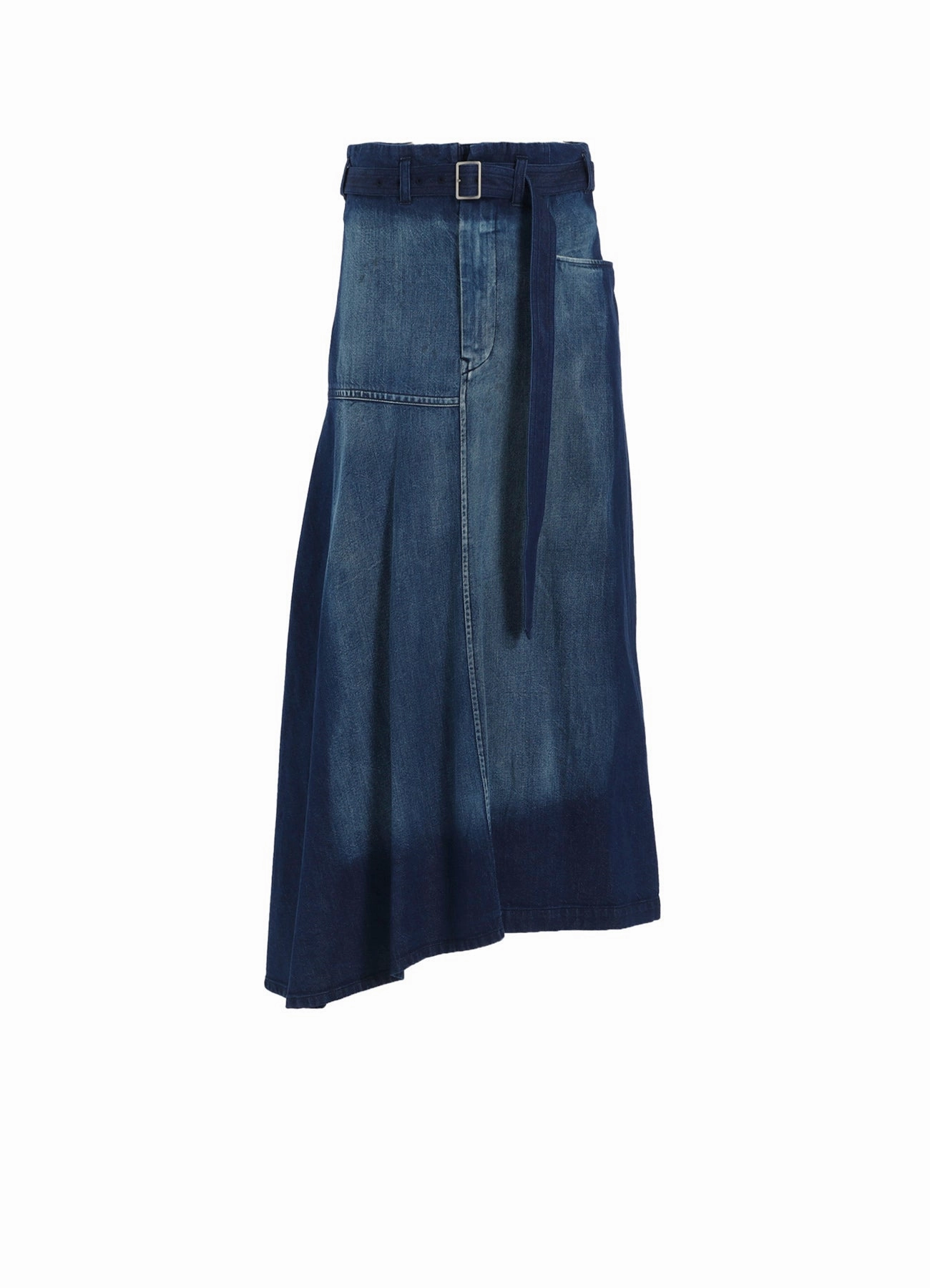 AbrasionResistantPanels SPOTTED DENIM RIGHT SIDE FLARE SKIRT