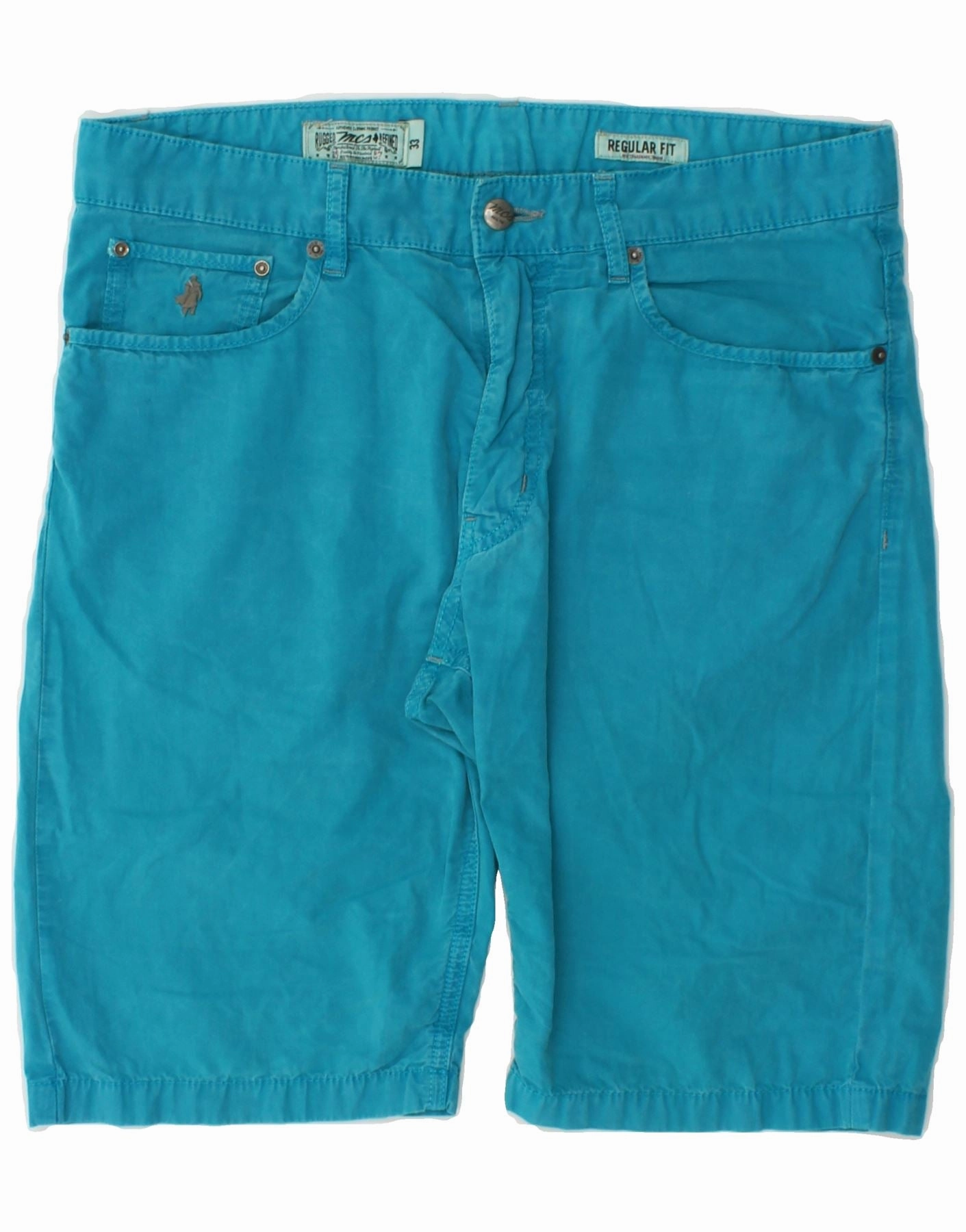 Slim Stretch Warehouse Work MARLBORO CLASSICS Mens Casual Shorts W33 Medium Blue Cotton