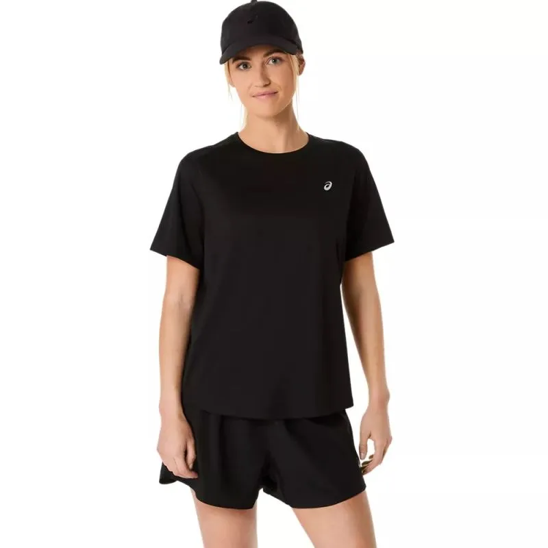 Non Irritating Collar ASICS Womens Silver SS Running Top