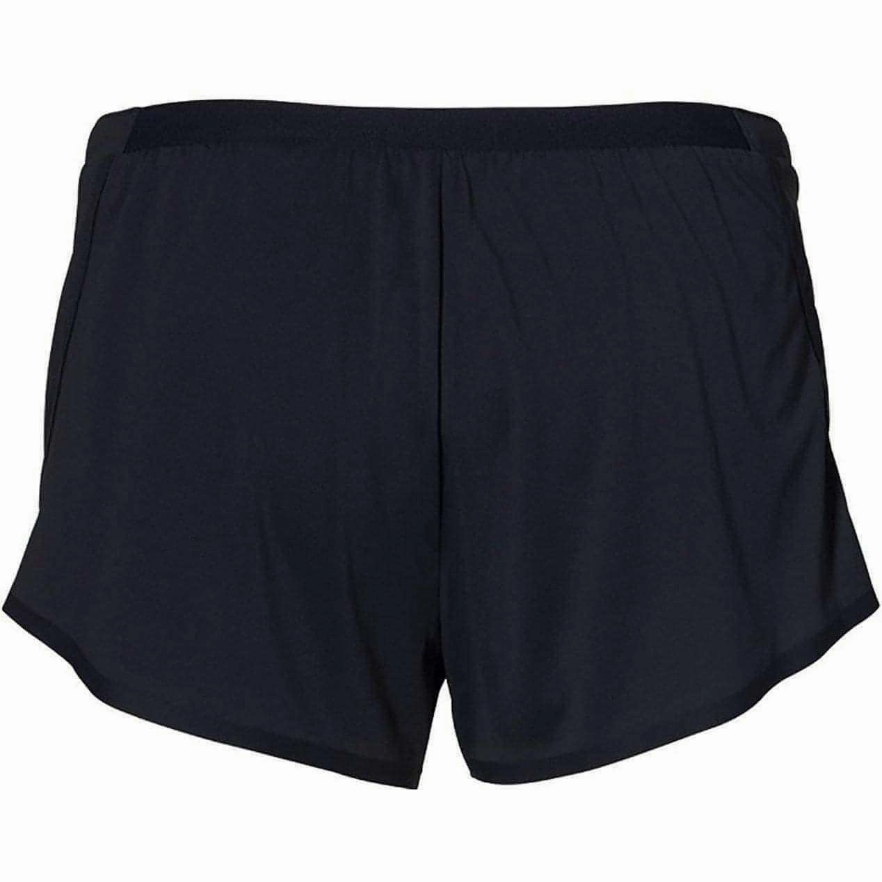 Sporty Casual Asics Race Knit Split Womens Running Shorts - Black