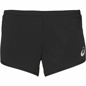 Asics Race Knit Split Womens Running Shorts - Black Sporty Edge