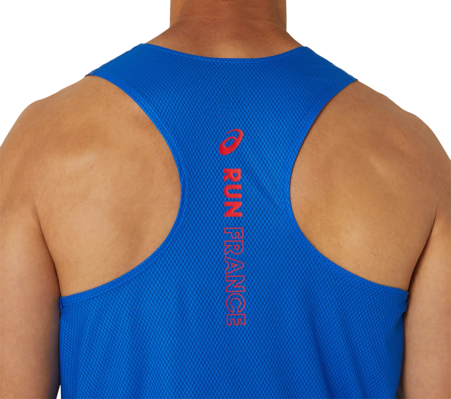 Beach Wear Asics Nations Mens Running Vest - Blue