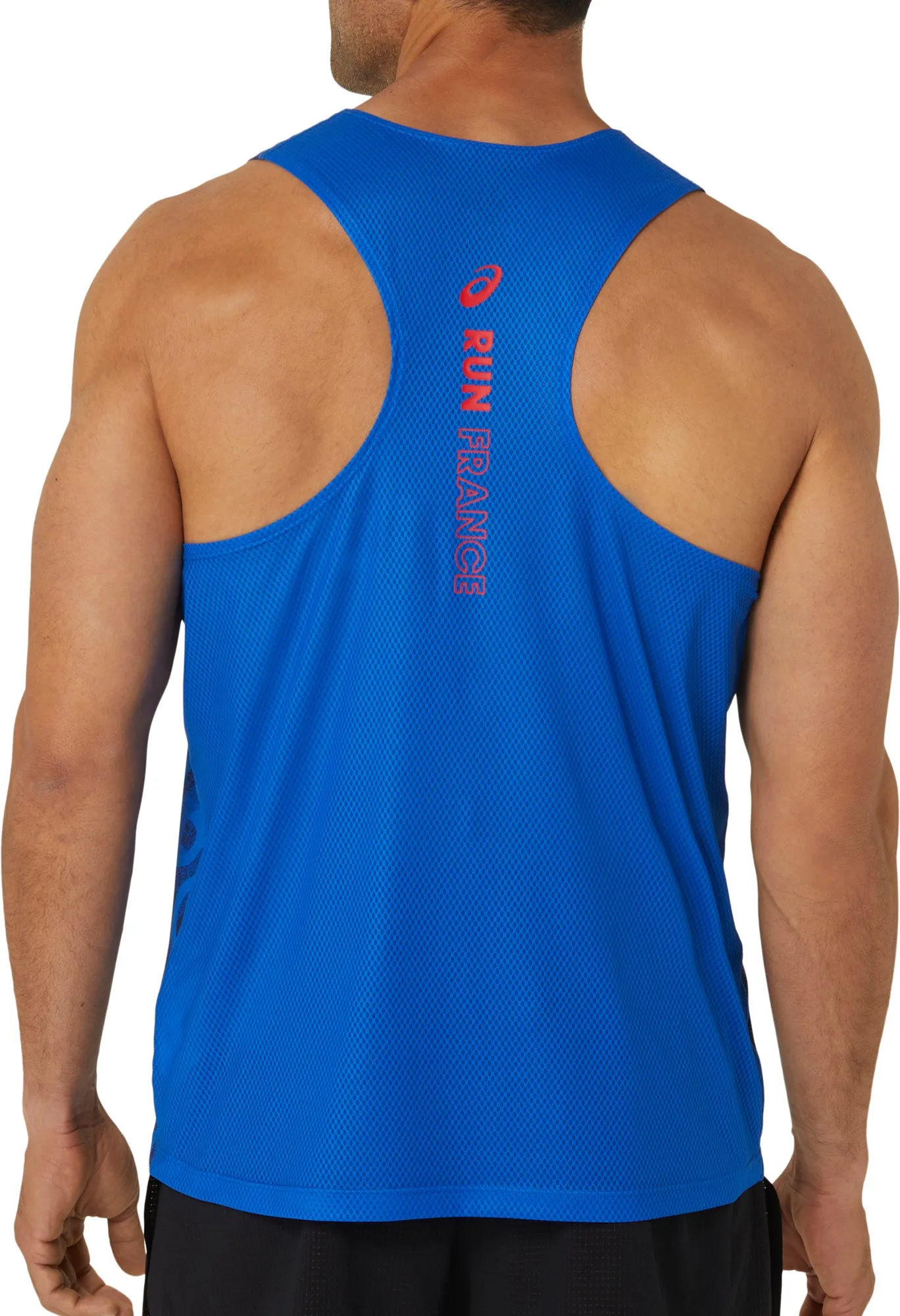 Cozy Essentials Asics Nations Mens Running Vest - Blue
