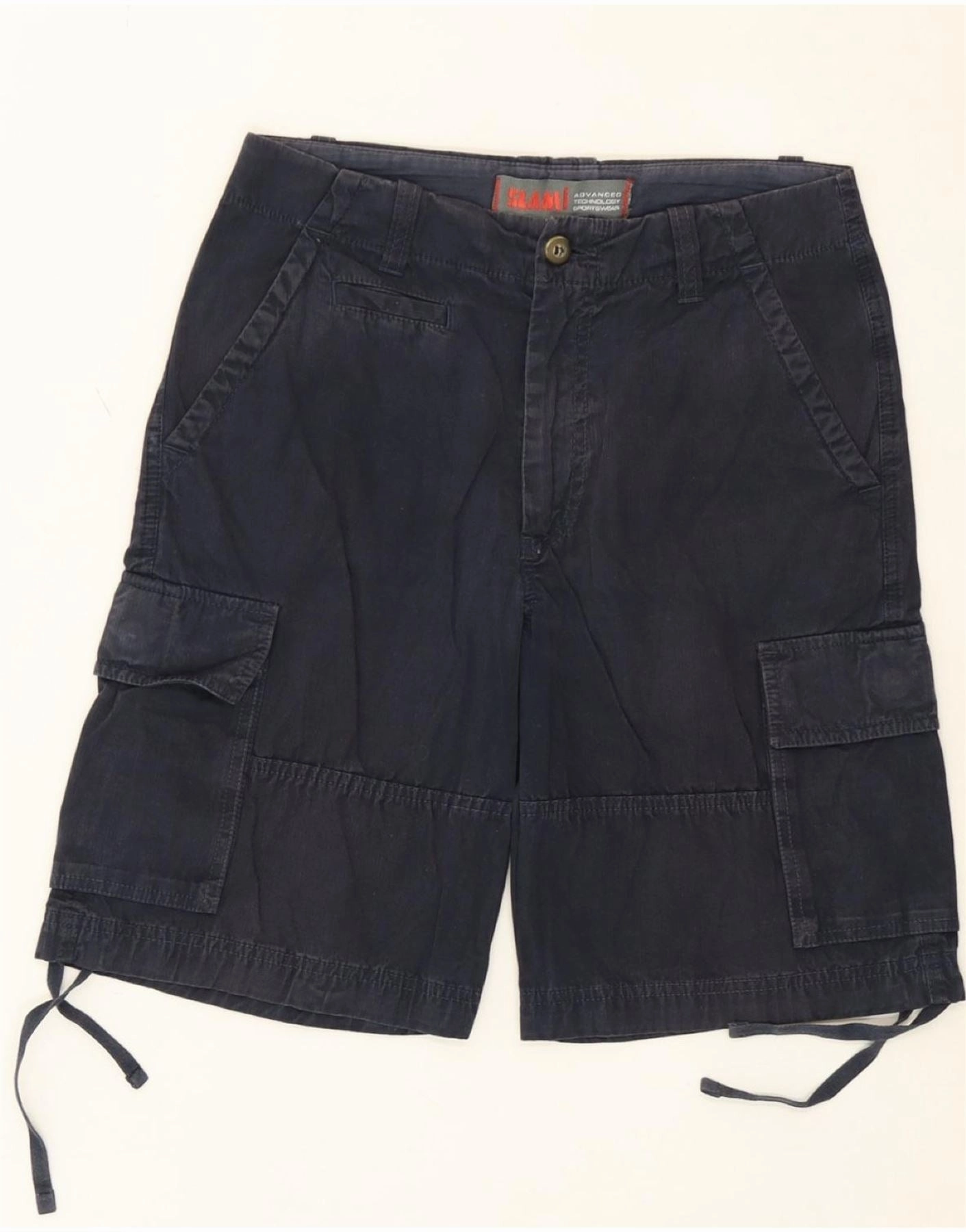 Weekend Outfit SLAM Mens Cargo Shorts IT 44 XS W27  Navy Blue Cotton