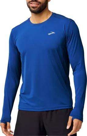 Brooks Atmosphere 3.0 Long Sleeve Mens Running Top - Blue Modern innovation UV Protective Fabric