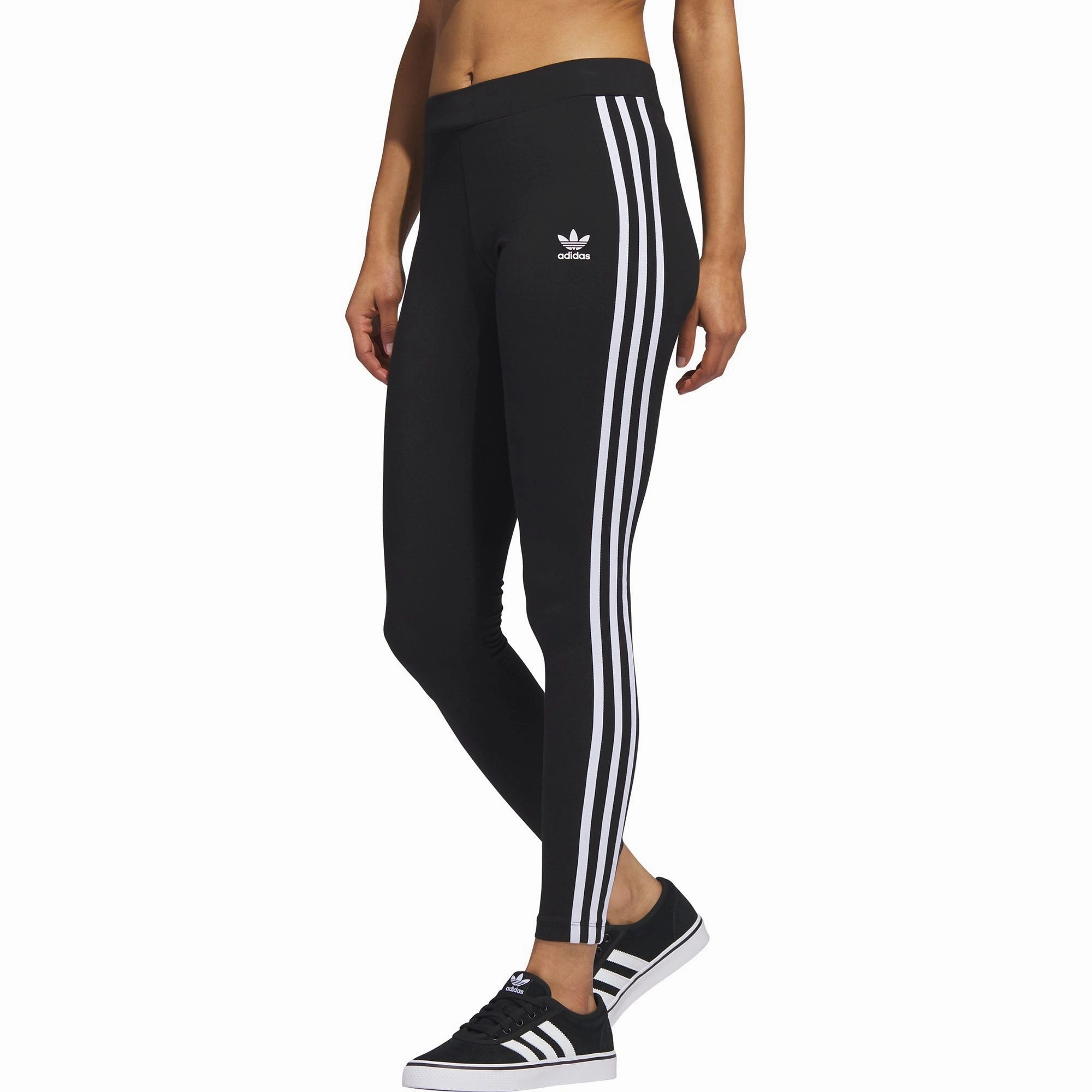 Ultra Shape Travel Ready adidas Adicolour Classic 3 Stripes Womens Long Training Tights - Black