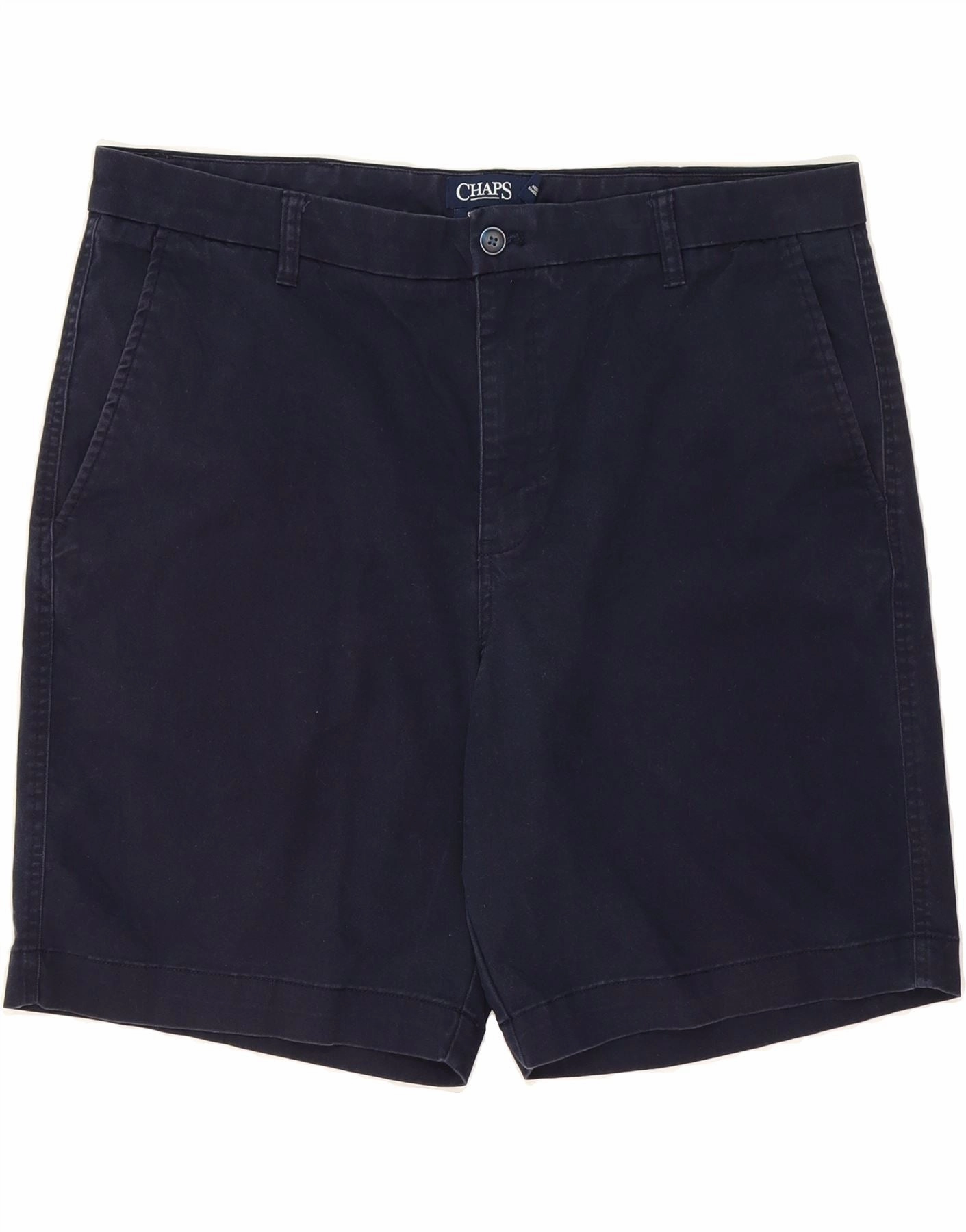 CHAPS Mens Chino Shorts W38 XL Navy Blue Cotton Eco Certified Dye corduroy shorts