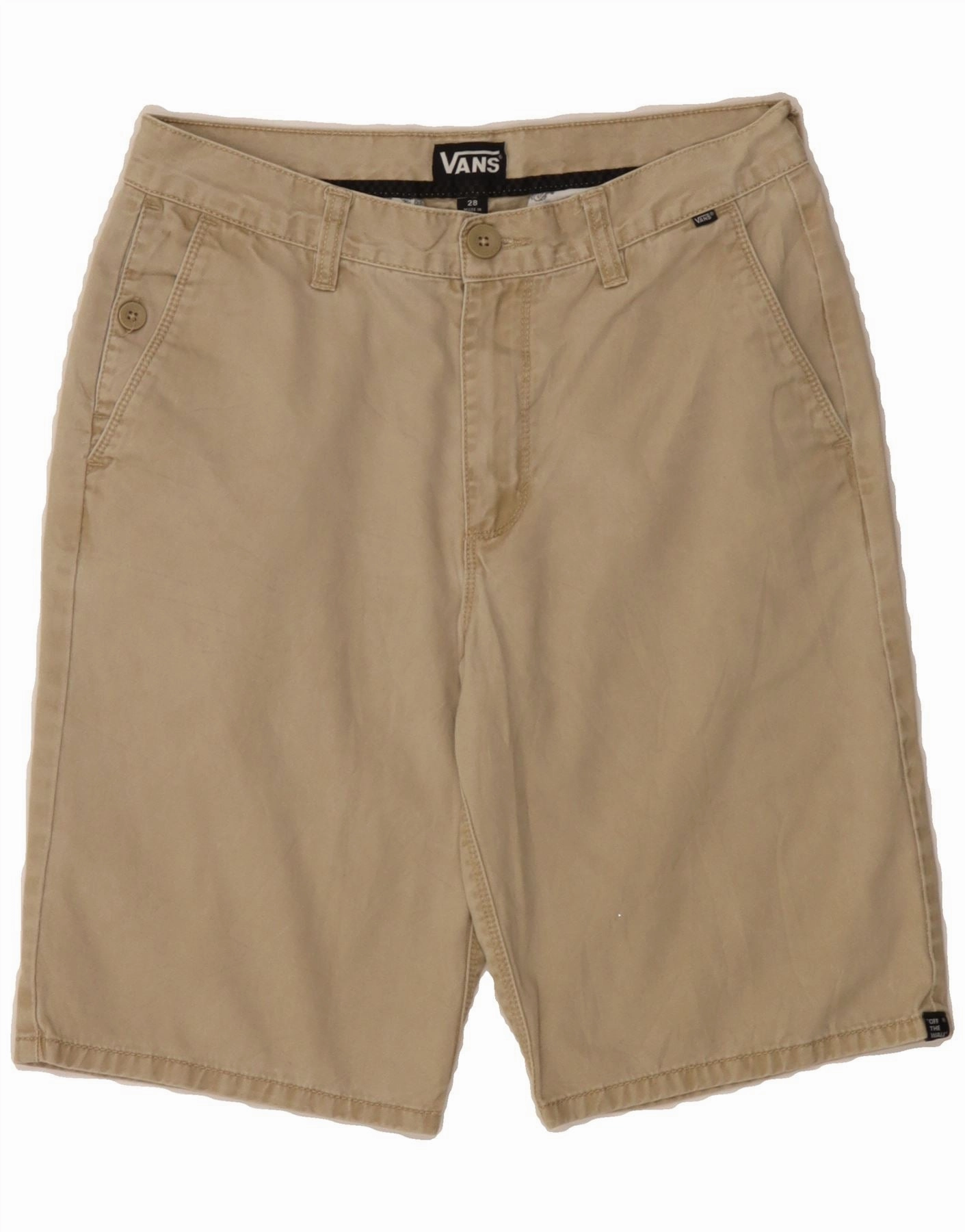Comfortable clothing Breathable Fit VANS Mens Chino Shorts W28 Small Beige Cotton