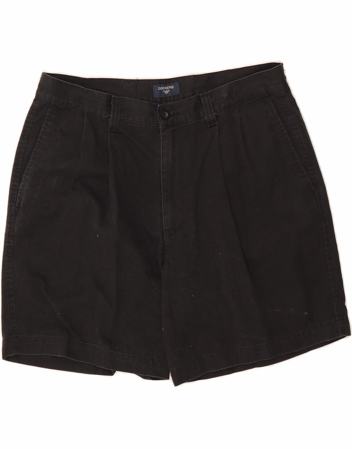 Layered Look Abrasion Dispersing Weave DOCKERS Mens Pegged Chino Shorts W34 Large Black