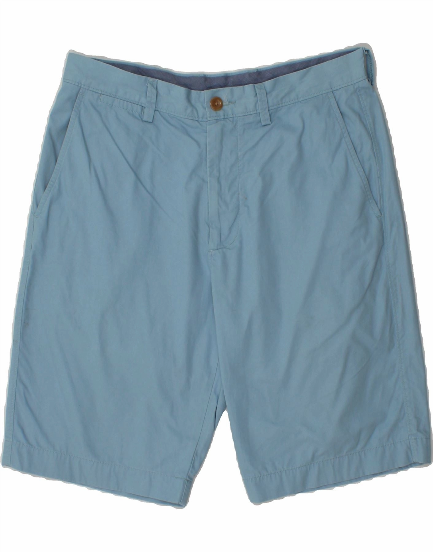 Breathable Design J. CREW Mens Chino Shorts W32 Medium Blue Cotton
