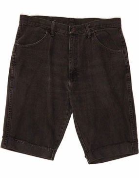 RUSTLER Mens Denim Shorts W36 Large  Black Cotton Fit Flexibility Quick Access