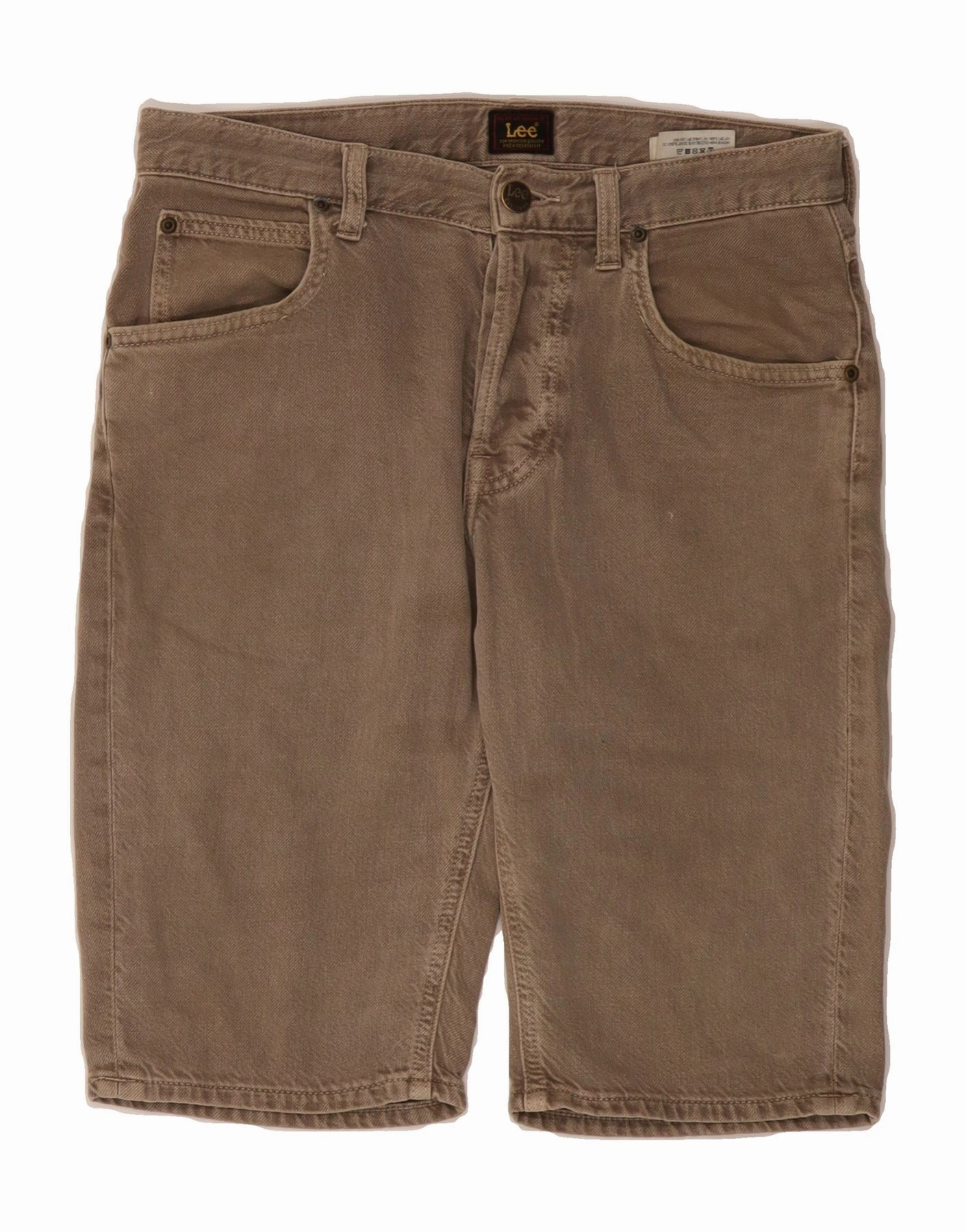 LEE Mens 5 Pocket Short Casual Shorts W28 Small  Brown Cotton plus-size choice