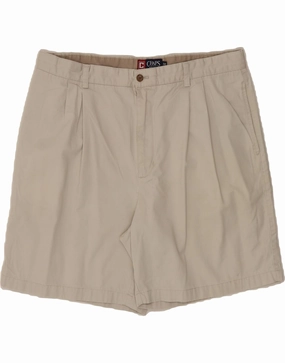 stain - resistant CHAPS Mens Pegged Chino Shorts W38 XL Grey