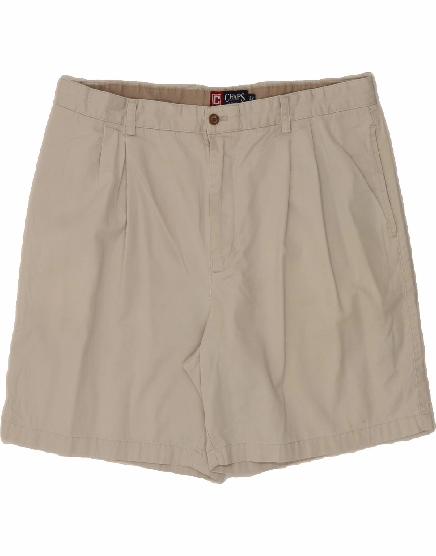 stain - resistant CHAPS Mens Pegged Chino Shorts W38 XL Grey